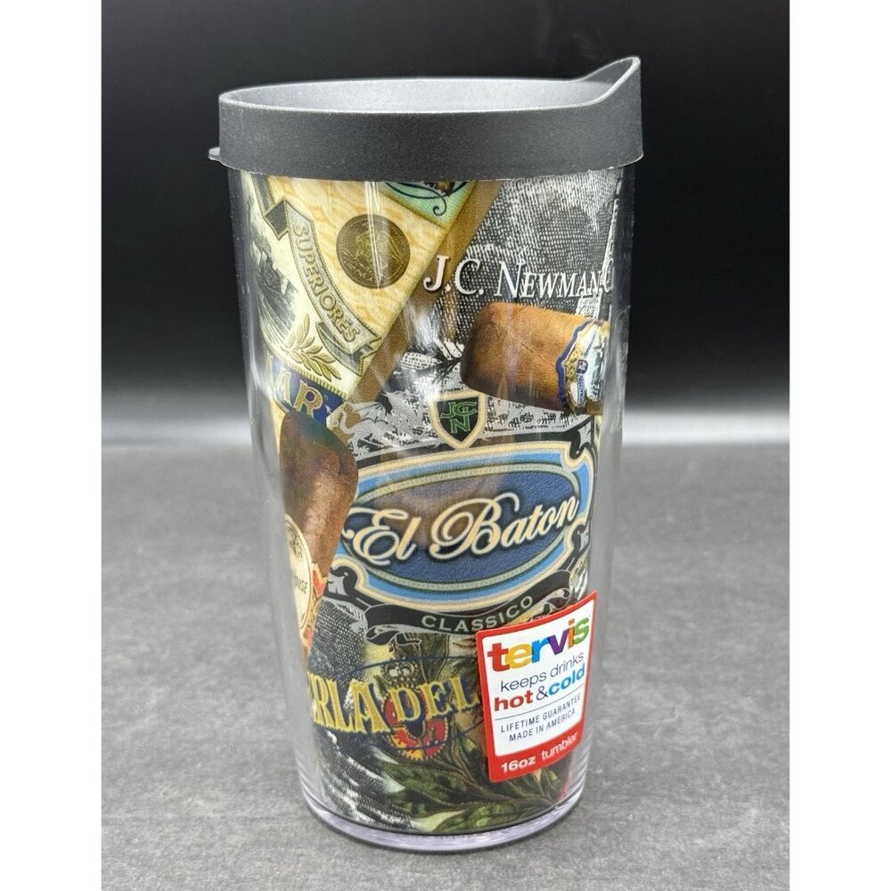 Cigar Themed Tervis Tumbler El Baton J.C. Newman Cigar Co 16 0z New